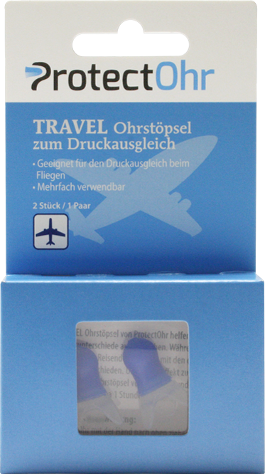 Handelsverpackung ProtectOhr TRAVEL Ohrstöpsel zum Druckausgleich TRAVEL